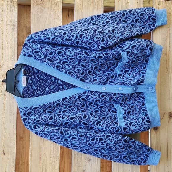 Collection International Sweaters - Collection International 100% Shetland Wool Jacket Cardigan Scandi Sz L